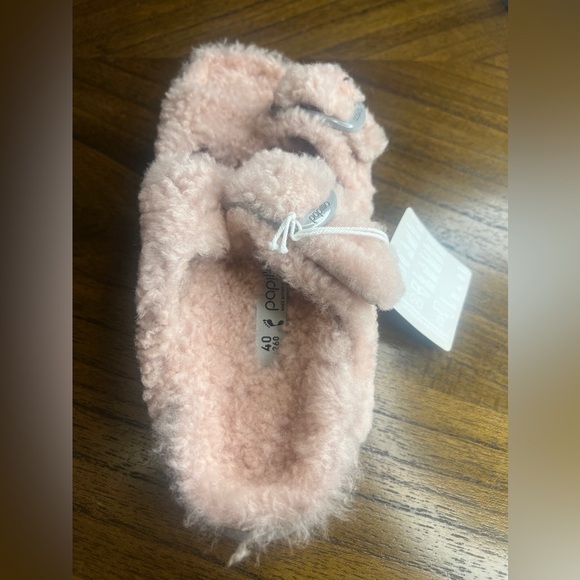 Birkenstock Papillio Arizona Big Buckle Shearling Crystal Womens Sz 40 Rose NEW - Picture 6 of 10